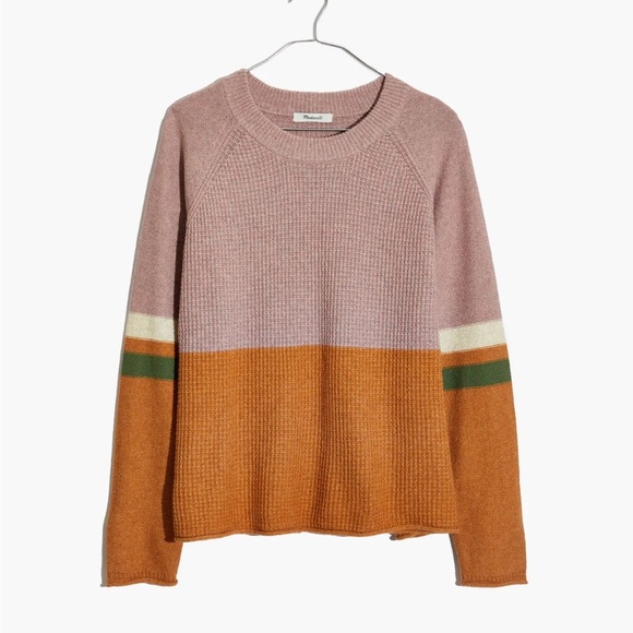Madewell Sweaters - Madewell Pink and Orange Colorblock Sweater